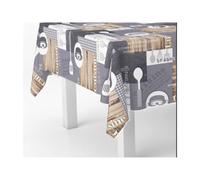 Oryx 5544005 Nappe en Toile cirée rectangulaire avec Motif de Cuisine Imperméable, Anti-Taches, en PVC, 140 cm x 20 m Rouleau à découper pour intérieur et extérieur