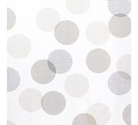 Oryx 5544025 Nappe en Toile cirée rectangulaire avec Motif de Cercles Beiges Imperméable, Anti-Taches, en PVC, 140 cm x 20 m Rouleau à découper pour intérieur et extérieur