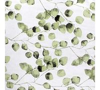 Oryx 5544071 Nappe en Toile cirée imperméable Anti-Taches Ronde avec Motif de Feuilles Vertes Nappe en PVC d’Un diamètre de 140 cm pour l’intérieur et l’extérieur