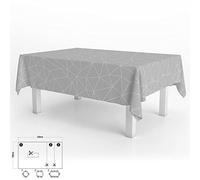 Oryx Nappe toile cirée 5544097 rectang. 140x250 cm gris PVC imperméable anti-taches découpable