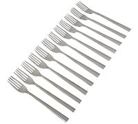 ORYX Flair Lot de 12 fourchettes de Table en Acier Argenté 20 x 5 x 5 cm