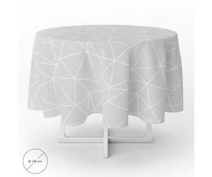 Oryx - Mantel Hule Redondo 140 Cm. Geometrico Gris