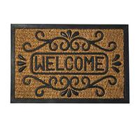 Oryx Paillasson en fibres de coco et caoutchouc Inscription Welcome 40 x 60 cm