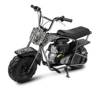 ORYXEARTH 105CC 4-Temps Dirt Bike Pocket Bike, Cross Benzin pour Enfants, Pneus Larges Tout-Terrain, Moto Cross Enfant, Mini Moto Motocross, Autocollants DIY à Partir de 13 Ans (Noir et Blanc)