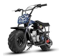 ORYXEARTH 105CC Mini Moto 4 Temps Pocket Bike Dirt Bike, Moto Cross Enfant, Benzin Haute Performance, Pneus Larges Tout-Terrain, Motocross, Autocollants DIY à Partir de 13 Ans (Bleu)