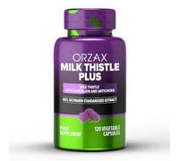 ORZAX Chardon-Marie 250 mg - Gélules à base de Chardon-Marie avec 80% de silymarine, Pissenlit, Artichaut - Favorise le bon fonctionnement du Foie - Sans lactose - 120 Gélules Végétales