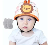 Orzbow Casque Bébé Anti Choc Protection avec Genouillères, Lion Orange