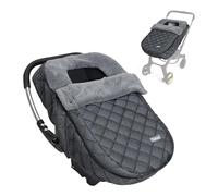 Orzbow Chanceliere Bebe Cosy,Universelle Nid D'ange Bebe Cosy avec Réglable Fermeture Éclair,Imperméable Nid Dange Siege Auto avec Bord Élastique,Doublure Chaude,Gris Foncé