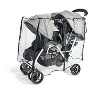 Orzbow Habillage Pluie Poussette Double, Plus Transparent-T | Universelle Protection Pluie Poussette Double avec Fenêtre, Facile à Installer, Imperméable