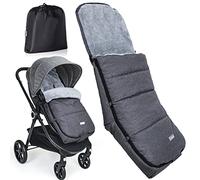 Orzbow Hiver Chanceliere Bebe Poussette, Amovible Chanceliere Universelle pour Poussette avec avec Zip Ajustable, Imperméable Chancelière Poussette avec Sac de Rangement, Conception Forme de L, Gris