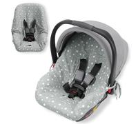 Orzbow Housse Siège Auto Bébé pour Cosy, Étoiles Grise | Compatible Maxi COSI, Bébé Confort, Cybex, 100% Coton, Respirant, Lavable en Machine, Protection Été
