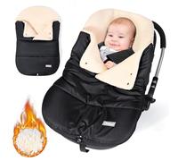 Orzbow Nid d'ange Bebe Cosy Hiver, Doublure en Polaire Berbère, Noir | Imperméable Couverture Cosy Bebe Hiver avec Collier Réglable, Fermeture Éclair, Universelle, Lavable en Machine