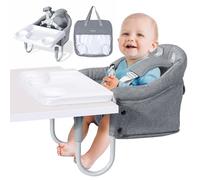 Orzbow Siège de Table pour Bébé avec Plateau Amovible, Chaise Bebe de Table avec Harnais 5 Points,Rembourrage Supplémentaire pour la Sangle d'épaule,pour Maison et Voyage