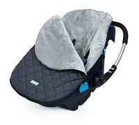 Orzbow Universelle Couverture Sièges Auto Bébé, Cosy Bébé Chancelière pour Poussette, Chaud Peluche Courte Sac De Couchage Enfant, Imperméable Coupe-Vent (Gris foncé)