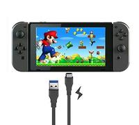 Orzly Câble USB Type C vers USB 3.0 1M Nintendo Switch 2017 Certifié USB 3.0 - Jeu Continu - Câble anti enroulement de 1 Mètre NOIR