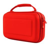Orzly Carrying Case for Nintendo Switch OLED and Switch Console - Red Protective Hard Portable Travel Case Shell Pouch for Nintendo Switch Console & Accessories