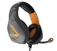 Orzly Casque de Jeu pour PC et Consoles de Jeu PS5, PS4, Xbox Series X | S, Xbox One, Nintendo Switch et Google Stadia - Son stéréo avec Micro antibruit - Hornet RXH-20 Édition Vesuvius