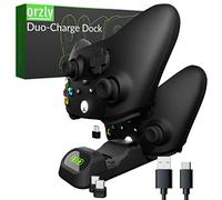 Orzly Duocharger - Station d'accueil Compatible avec Les Manettes pour Xbox Series X | S, Google Stadia, PlayStation 5 et Nintendo Switch - USB-C Station de Chargement Édition Stealth Black [Noir]