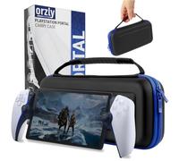 Orzly Étui de Transport conçu pour Le Lecteur à Distance PlayStation Portal pour Accessoires de Console PS5 et Protection de Stockage de Voyage pour Casque Chargeur Casque Noir/Bleu - Coffret Cadeau