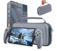 Orzly Étui de Transport conçu pour Le Lecteur à Distance Playstation Portal pour Accessoires de Console PS5 et Protection de Stockage de Voyage pour Casque Chargeur Casque Blanc/Noir - Coffret Cadeau