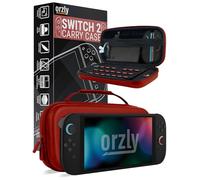 Orzly Étui de Transport pour Console Nintendo Switch 2 (2025), étui Rigide avec Rangement Intelligent pour Accessoires et 20 Poches pour Jeux, édition Coffret Cadeau