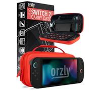 Orzly Étui de Transport pour Console Nintendo Switch 2 (2025), étui Rigide avec Rangement Intelligent pour Accessoires et 20 Poches pour Jeux, édition Coffret Cadeau