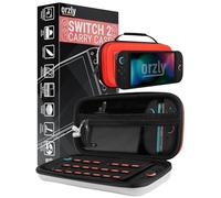 Orzly Étui de Transport pour Console Nintendo Switch 2 (2025), étui Rigide avec Rangement Intelligent pour Accessoires et 20 Poches pour Jeux, édition Coffret Cadeau