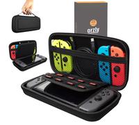 Orzly Etui Rigide En Eva Pour Nintendo Switch Housse Rigide De Rangement Zippée En Matériau Durable Anti-Choc Pour La Console Nintendo Switch Et Ses Accessoires -Noir
