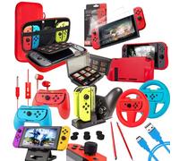 Orzly G ccessoires Pack pour Nintendo Switch: Housse & Protection écran, Volants & Grips Joy-Con, Dock Chargeur pour Les manettes & Console Switch, et Plus d' Accessoires. [COLORÉ]