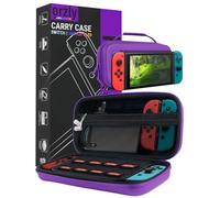 Orzly Hard EVA Case for Nintendo Switch & Switch OLED Console - Durable Shockproof Zipper Storage Hard Case Cover for Nintendo Switch Console and Accessories - Purple