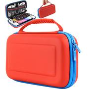 Orzly Housse de Transport pour Console Nintendo Switch OLED Blanche avec Compartiment de Rangement pour Accessoires et Jeux - Étui Facile à Nettoyer avec Coffret Cadeau Édition