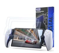 Orzly Protecteur d'écran en verre pour accessoires de poche pour lecteur à distance Playstation Portal (paquet de 4) - Édition à vie en verre trempé