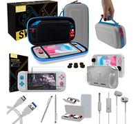 Orzly Switch Lite Accessoire Pack pour Nintendo Switch Lite (2019) - Pack Comprenant: Protecteurs d'écran [VT], Câble Type C, Housse [Étui Rigide], Coque Comfort Grip Case et Plus... Z&Z Edition