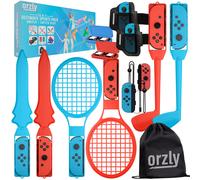 Orzly Switch Sports Pack Ensemble D Accessoires Pour Jeux De Sport Oled Nintendo Switch Raquettes De Tennis Clubs De Golf Épées Chambara Sangles De Jambes De Football Poignées Joycon Et Sac