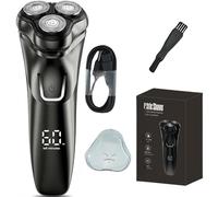 Orzym Rasoir Électrique V1 Pro - Lames 4D Ultra-précises Et Tondeuse Intégrée Pour Un Rasage Net Et Confortable À Têtes Rotatives Für Eine Gründliche Und Angenehme Rasur, Wet & Dry Use (Noir)