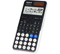 OS-991EX CW Calculatrice scientifique,552,fonction,10 + 2 chiffres,écran écrit,calculatrice solaire et batterie,étui de protection pour l'école,noir