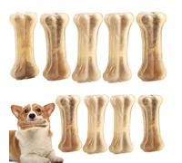 Os à mâcher pour chien - Jouet à mâcher pour chien | Os de patrouille | Jouet à mâcher | Barre de nettoyage des dents | Cuir de boeuf artificiel, os et usure, résistant à l'usure