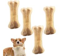 Os à Mâcher pour Chien - Jouet à Ronger pour Chien | Oš Poûr Animaux | Jouet de Mastication | Bâtonnet Nettoyant Pōur Dents | Cuir de Bœuf Artificiel, Os à Polir, Résistant aux Morsures, Accessoire Pō