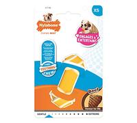 Os avec nœud Nylabone jouet à mâcher pour chiots, arôme bœuf - Jouet à mâcher pour chiots qui font leurs dents - XS - Pour les chiens et les chiots qui pèsent jusqu’à 7 kg.
