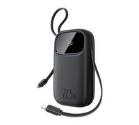 OS-Baseus EnerFill FC31 Batterie Externe à écran numérique avec 2 câbles intégrés 20 000 mAh 22,5 W Noir Cosmique