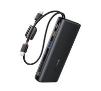 OS-Baseus EnerFill FC41 Banque d'alimentation numérique avec double câble USB-C intégré 25 000 mAh 145 W Cosmic noir