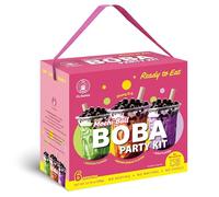 O's Bubble BOBA Party Kit 3.0 (sans micro-ondes) - Kit de thé Boba exclusif Amazon - Service à thé aux perles tout-en-un avec boba à mâcher - Saveurs mélangées - Comprend des tasses, des pailles et un