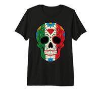Os coloré Dia De Los Muertos Jour des âmes Mexique T-Shirt Haut de Gamme