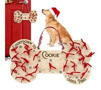 Os de chien - Décorations de Noël en bois, compte à rebours de 25 jours pour porte d'entrée, mur, cheminée, couronne, festival de vacances, célébration saisonnière extérieure et intérieure
