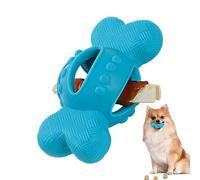 Os de chien pour mâcheurs agressifs, os de dentition pour chien, fuite alimentaire alimentation lente, Distributeur de nourriture réutilisable pour chiens de grande et moyenne taille, anneau de de