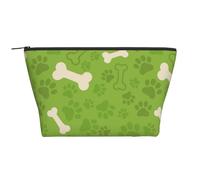 Os de Patte de Chien Vert, Trousse de Toilette Trousse de Maquillage Sac à cosmétiques Trousse de Toilette de Voyage Portable