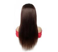 Os Droite Dentelle Perruques Prontales Brun Brésilien Vierge Cheveux Perruque Perruque Transparent Dentelle Fermeture Perruque por Femmes Remy