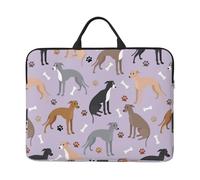 Os et Pattes de lévrier Italien,Housse pour Ordinateur Portable 14 Pouces, Sacoche pour Ordinateur Portable, Mallette avec poignée