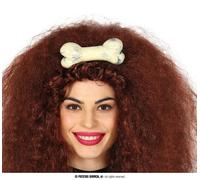 Os Troglodytique Pince à Cheveux Vaudou Pour le Costume de Mardi Gras Coiffure à l'âge de pierre S'adapte aux thèmes préhistoriques Carnaval Accessoire pour cheveux, Couleur : Blanc