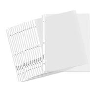 OS01100 Lot de 100 feuilles de protection pour feuilles de 8,5 x 11 pouces sans acide Transparent pour classeur à 3 anneaux